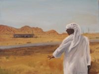 Jassim and The Al Faya Cafe Series of oil on canvas