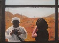 Jassim and The Al Faya Cafe Series of oil on canvas