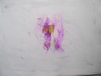 Hand Series-gestures Watercolour pencil on painted paper